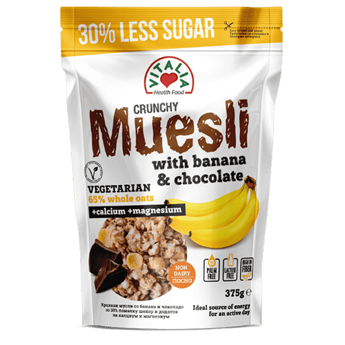 VI. CRUNCH MUESLI ME BANANE CHOKOLLAT 6X375G