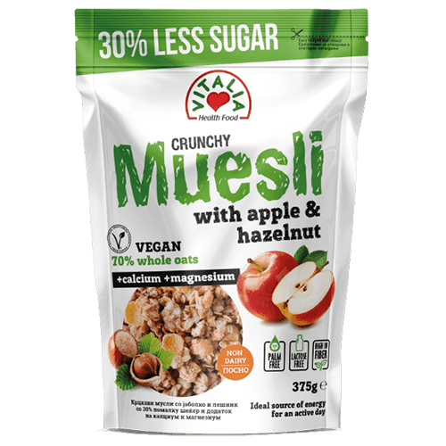 VI. CRUNCH MUESLI ME LAJTHI DHE MOLLE 6X375G