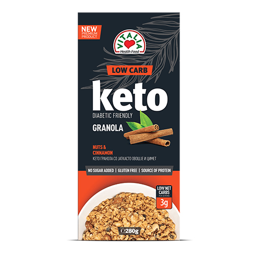 VI. KETO MUESLI GRANOLA WITH NUTS&CINN 8X280G